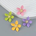 Pendientes Fashion New Arrival Summer Colorful Flower Women Earrings Stud Jewelry for Women