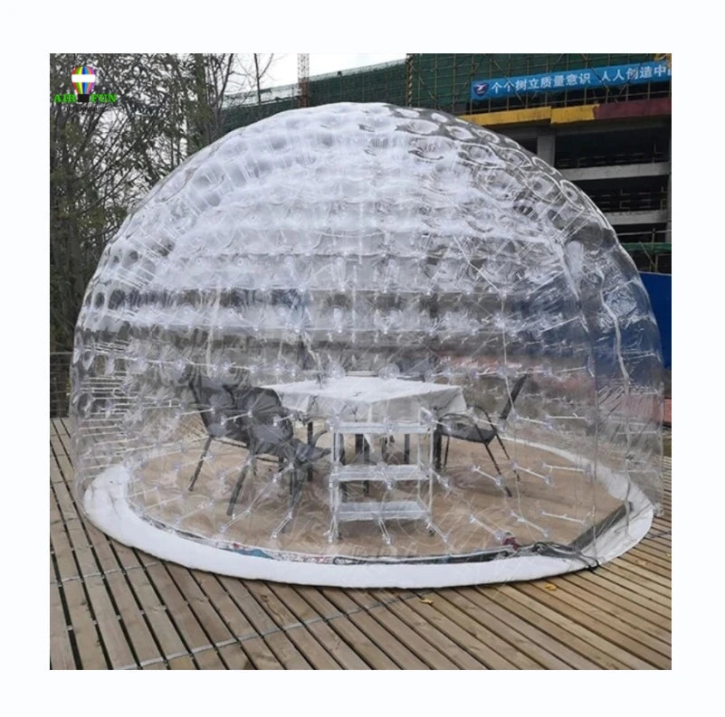AIRFUN Transparent Bubble Glamping Dome Rental Sliding Dome Tent House Igloo Bubble Tent House for Camping