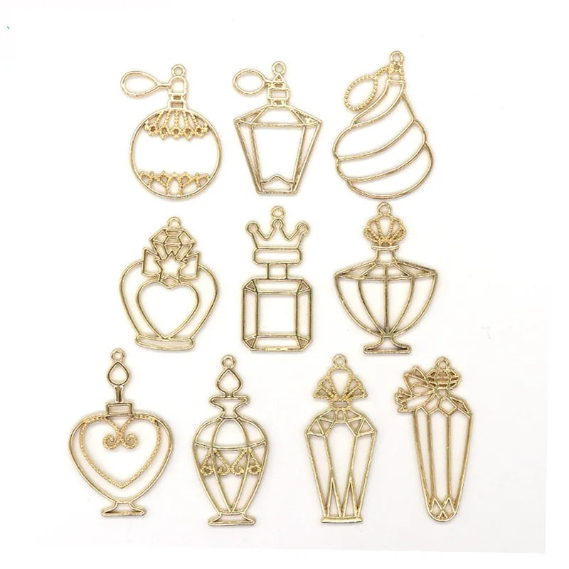 Alloy Open Bezels for Resin Hollow Frame Pendants Resin Craft Bezels Jewelry Molds for Resin Casting Necklaces Earrings Making