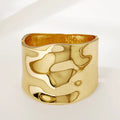 Kaimei Fashion Jewelry Bracelet Large Metal Wide Edge Smooth Face Non Fading Punk Big Custom Geometric Metal Bangles for Girls