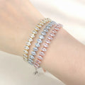 Factory Custom Fashion Cubic Zirconia Bracelet Adjustable Tennis Bracelet Copper Bracelet Gold Plated Jewelry for Women