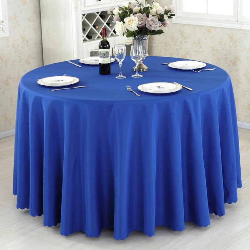 108 Inch Washable Polyester Tablecloth Knitted Decorative Table Cover for Weddings Parties Dining Banquets