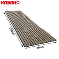 KASARO Decorative 2.*0.6m Wood Acoust Panel White Oak Sound Absorbing Soundproof Wall Panel Wooden Slat Fiber Acoustic Panel