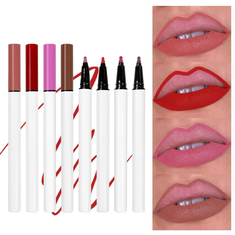 2024 Liquid Lipliner Waterproof Custom Logo Private Label High Pigment Lipliner Pencil