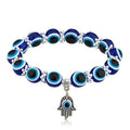 New Fashion Blue Eyes Bracelet Turkish Lucky Blue Eye Beads Handmade Elastic Bracelet Jewelry for Women