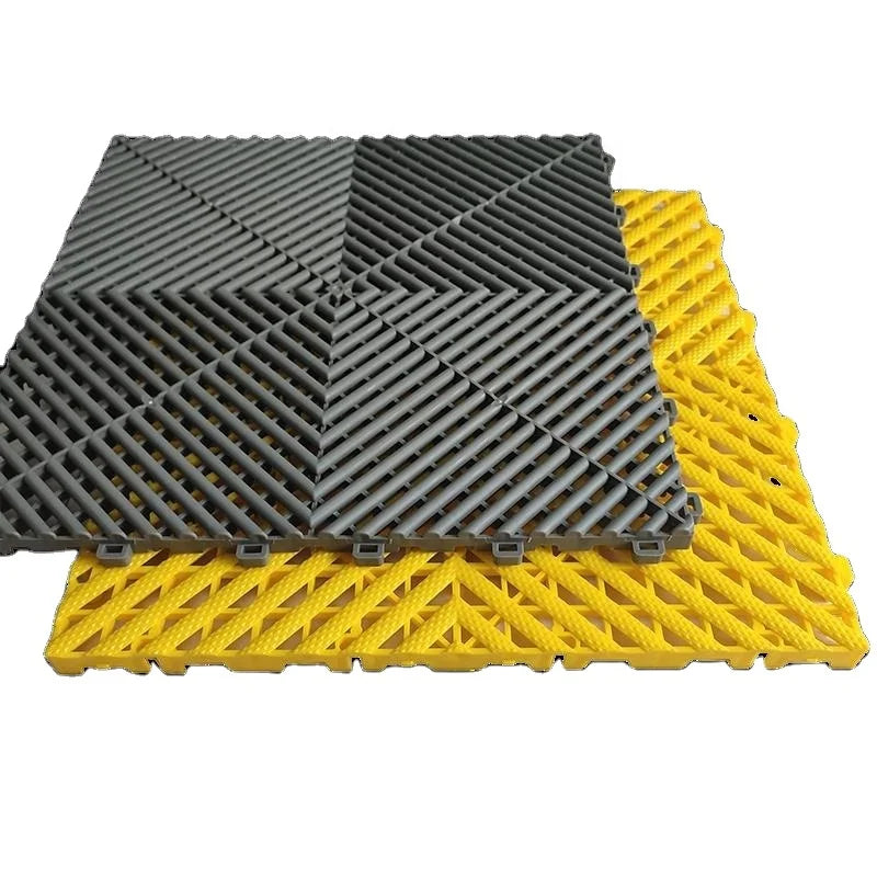Environmentally Friendly PVC Interlocking Garage Flooring Tiles Industrial Design Style Outdoor Workshop Use Durable PP Easy DIY