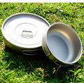 700ml Titanium Camping Cookware Bowl with Collapsible Handles