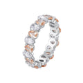 Wholesale 925 Sterling Silver Water-drop Zircon Ring Brilliant Finger Ring for Women Engagement Exquisite Fine Jewelry BSR477
