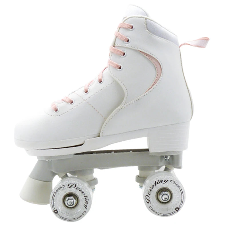 Size Adjustable Outdoor Speed Quad Roller Skate With PU Flash Wheel for Kids
