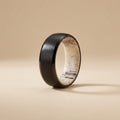 8mm Natrul Deer Antler Inlay Black Tungsten Ring for Men Women Fashion Engagement Wedding Band Mens Trendy Jewellery