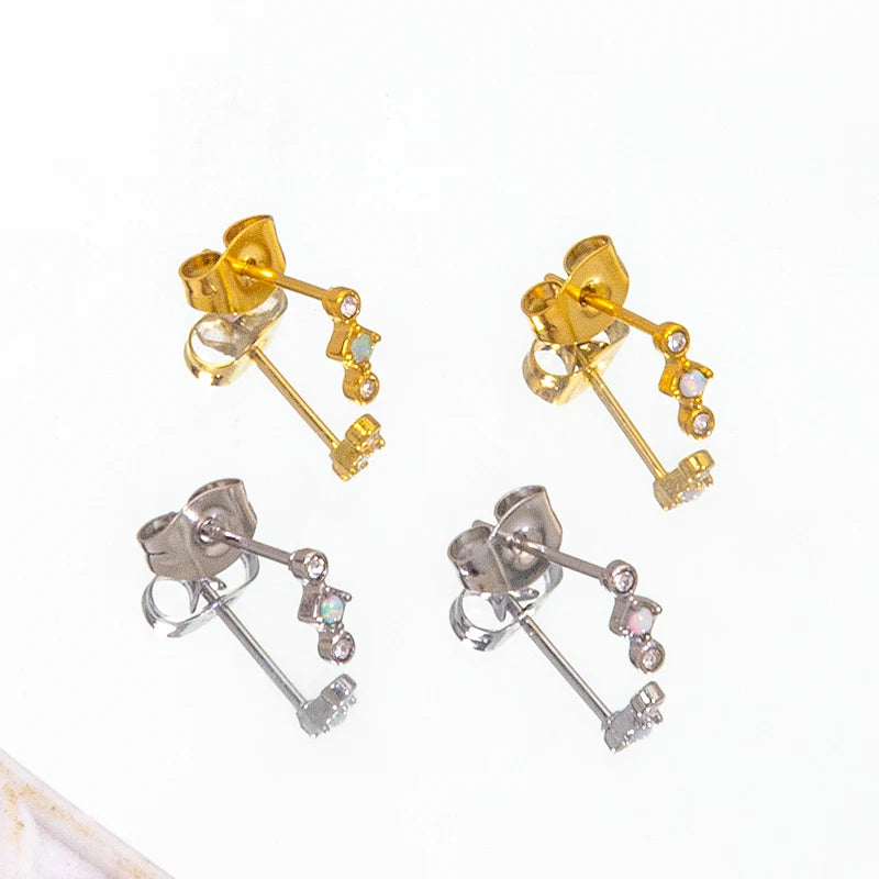 Powell 2024 New Trendy  Stud Earrings Top Ranking 18K Gold Plated Wholesale Stainless Steel Jewelry New Arrival