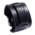 Classic Genuine Leather Jewelry Retro Men's Punk Wristband Adjustable Wide Leather Bracelet Factory Direct Sale