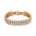 Bracelet-716 xuping Jewelry Custom Royal Vintage Elegant Three Layer Diamond Chain Bracelet(EU Restricted Sale)