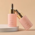 Silk Printing logo Transparent Empty Round Flat Shoulder Essential Oil 30ml Cosmetic Glass Dropper Bottle
