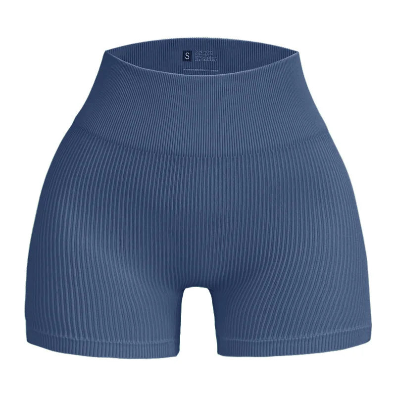 New Push up Yoga Shorts for Women High Waist Thread Butt Lift Breathable Stretchy Seamless Yoga Gym Running Shorts