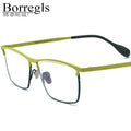 Borregls Colorful Titanium Glasses Frame Women 2025 New Designer Square Eyeglasses Spectacle High Quality Optical Eyewear 185783