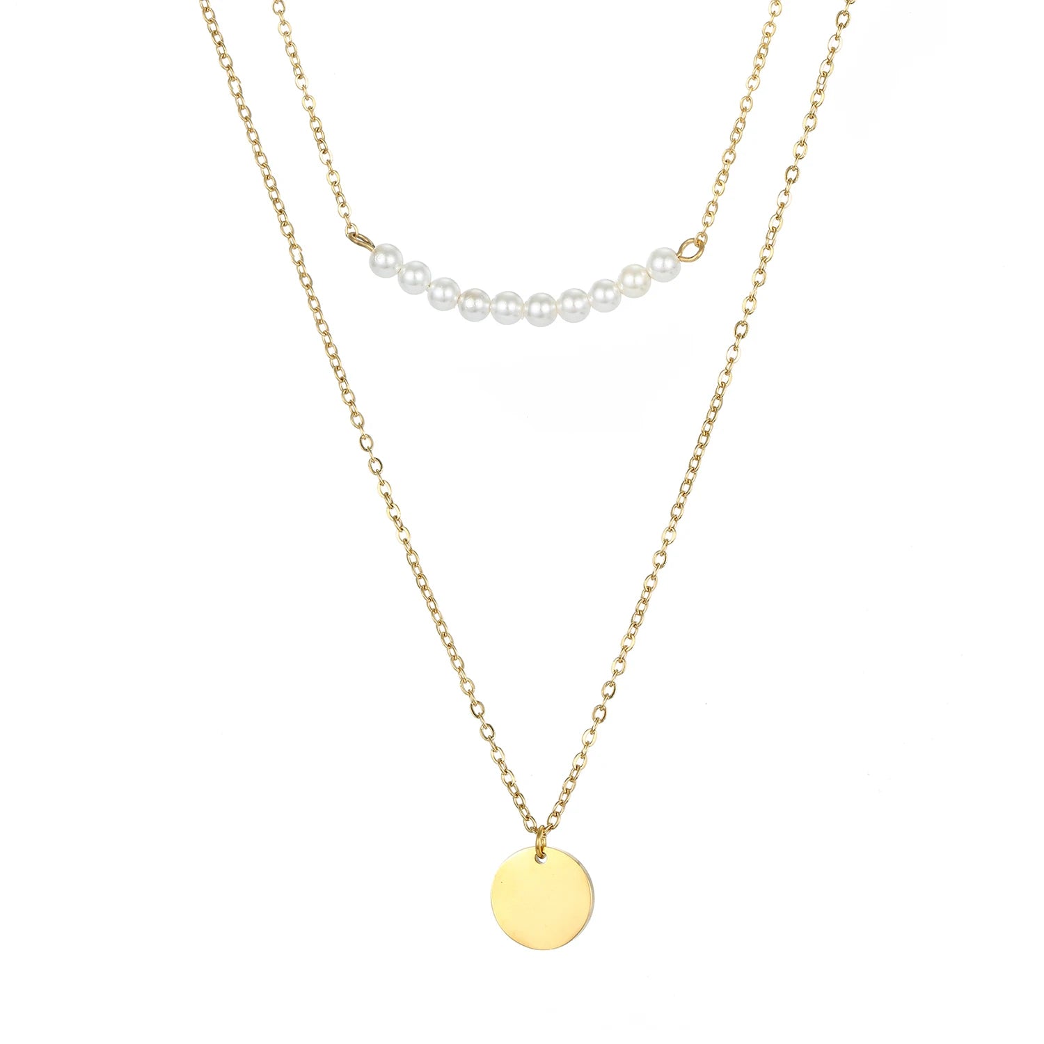 EManco Multi Layered Necklace Set for Women Fine Stainless Steel Necklace 2021 Trendy 14k Gold Plated Jewelry Wholesale