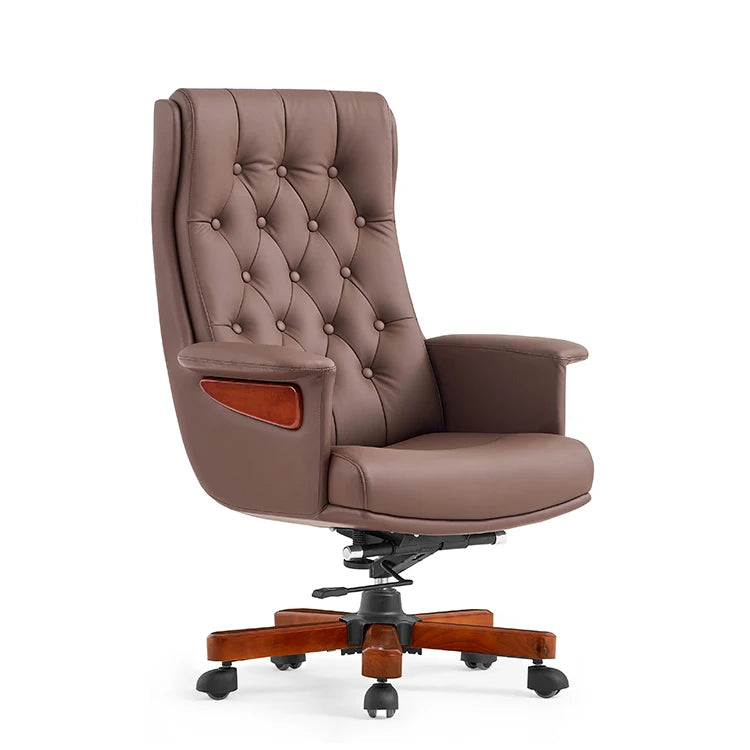 Foshan NOEL Luxury Leather Comfortable Office Chair boss Ergonomic Executive Office Chair Office Desk and Chair Set