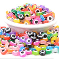 Flat Round Resin Plastic Eye Beads for Jewelry Making