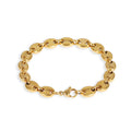 NUOYA Women Bracelet Stainless Steel Coffee Bean Design 18K Gold Plated Link Chain Bracelet Hip Hop Style Jewelry MegaBDM