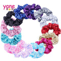 Fashion Hair Bands About Sequin Hair Scrunchies Middle Size and Glitter Hair Tie for Lady and Girl