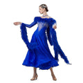 B-22225 Custom New International Standard Ballroom Dance Dress High Quality Pearl Silk Ballroom Dance Dresses for Sale