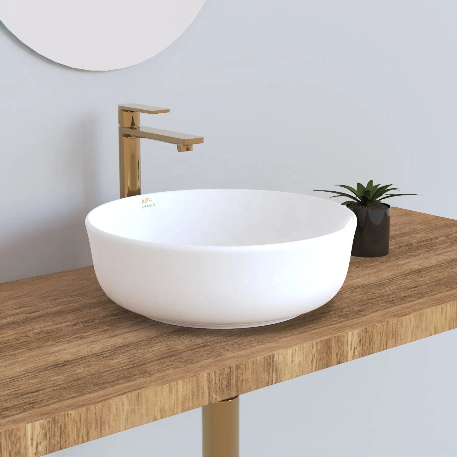 Factory Wholesale Round Wash Basin Ceramic Bathroom Vanity Sink