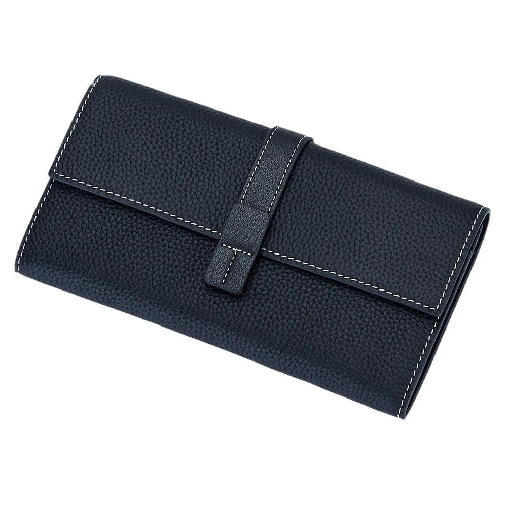 2024 New Hot Selling Women's PU Leather Large Capacity Credit Card Holder Wallet Short Open Folding Clip Long Personality Style
