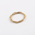 Finger Ring Stainless Steel Wire Braided Twist Dainty Women Ring 18k Gold Plated