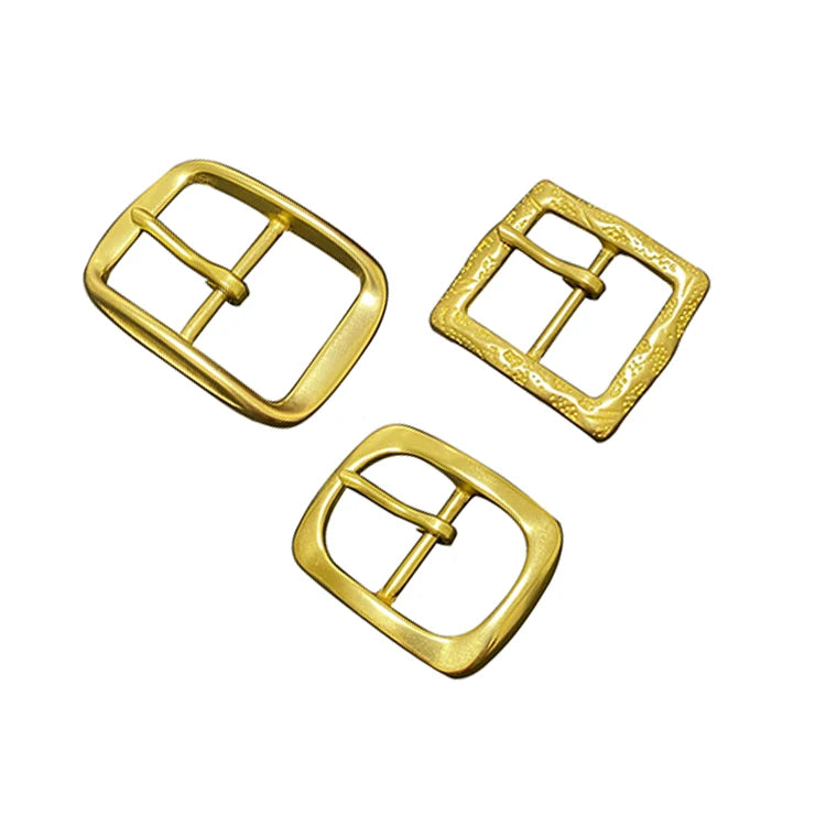 40mm Luxury Adjustable Leather Belt Pin Buckle Solid Brass Man Belt Buckle with Bag Hanger Accessories Strap