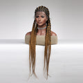 New Styles Synthetic Full Lace Front Cornrow Braid Wigs for Black Women Wholesale Transparent Lace Synthetic Wigs Vendors