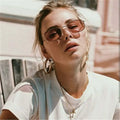 Fashionable Gold-plated 50mm Punk Round Hoop Earrings Statement Metal Hoop Earrings Women's Charm Party Wedding Jewelry