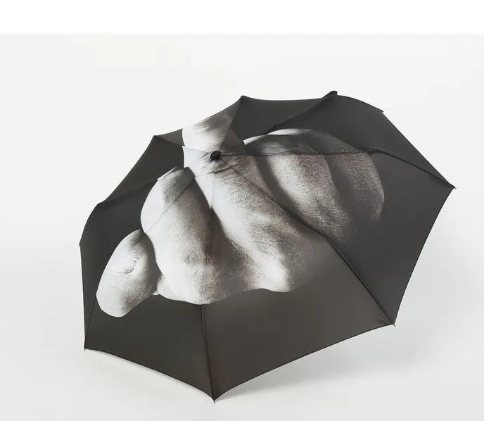 Designer Umbrella with Middle Finger Umbrella Folding