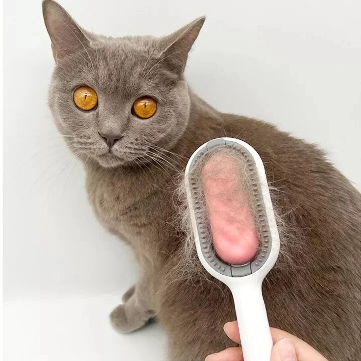 Multifunctional 2in1 Cat Brush With Wet Tissue Double Sided Cleaning Pet Grooming Brush Cats Magic Hair Comb