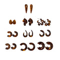 Hot Selling Exaggerated Flower C Shaped Leopard Geometric Ear Stud Irregular Acrylic Stud Earrings for Women