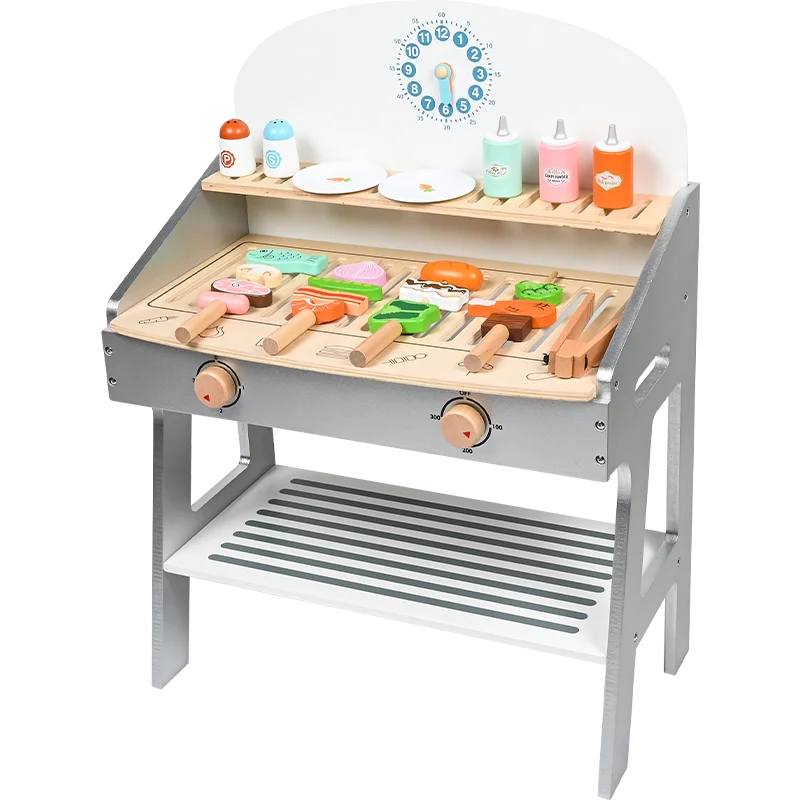 New Design Pretend Play Cooking Toy Role Play Barbecue Grill Set Toys for Kids