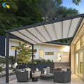 Hot Selling Modern Innovative Motorized Retractable Glass Roof for Balcony Shade Sail Solution for Outdoor Living Area & Sunroom