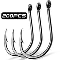 200pcs/PACK Small High Carbon Bait Holder Fishing Hooks Drop Shot Hooks  Worm Hook for Bass Crappie Walleye Panfish