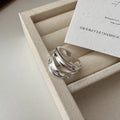 French Retro 925 Sterling Silver Jewelry Heart Ring Gift Jewelry 18K Silver Open Ring for Women