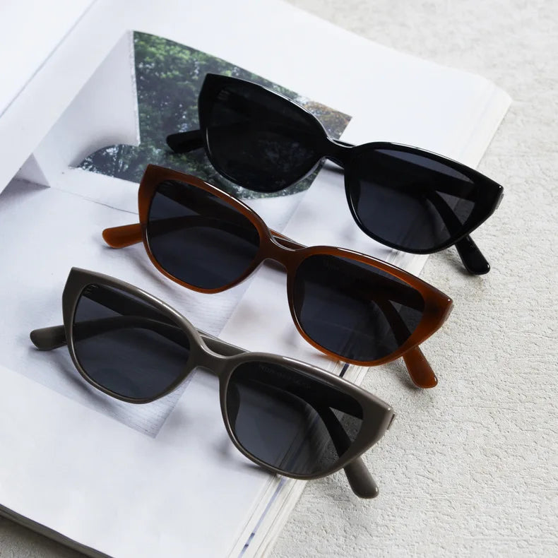New Fashion Cat Eye Sunglasses Vintage Luxury Brand Designer Black Irregular Oval Ladies Sun Glasses Eyewear UV400 2025