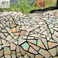 Nanyee Textile Laser Embroidery Gold Hologram Sequin Velour Fabric