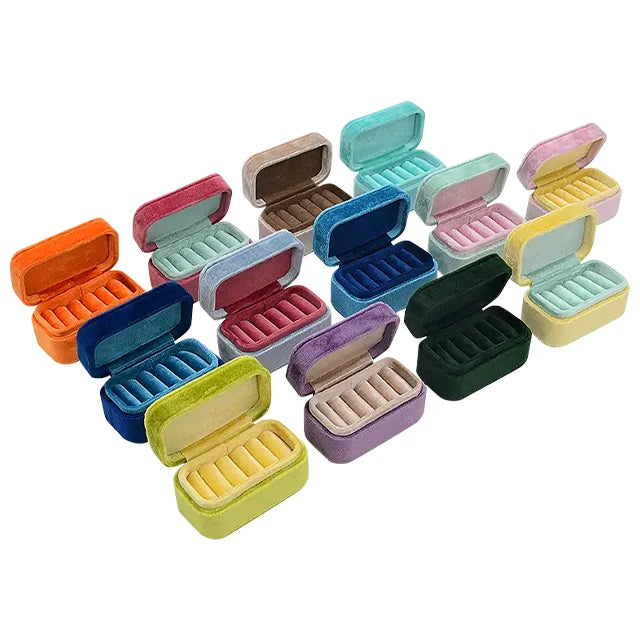 One Top Customization Soft Velvet Jewelry Rings Boxes Jewelry Storage Box Jewelry Case