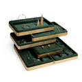 Luxury Stackable Jewellery Display Trays Ring Earring Bracelet Necklace Suede Fashion Jewelry Plate