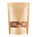 Customize White Brown Coffee Bean Stand up Kraft Paper Reusable Food Grade Ziplock Pouch Bag with Valve