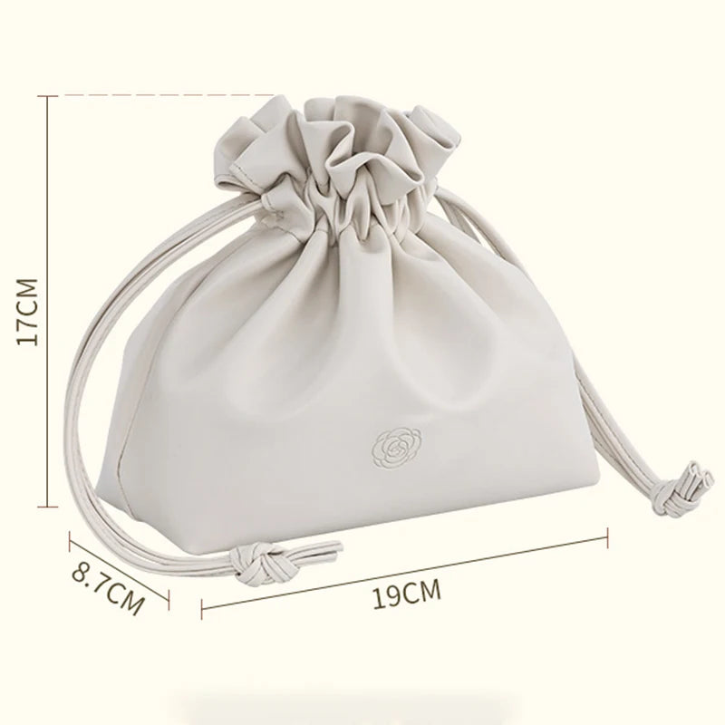 New Model Soft Fashion Polyester Linen Mesh Makeup Bag Case Zipper Custom Logo Printing Durable Luxury Makeup Bag