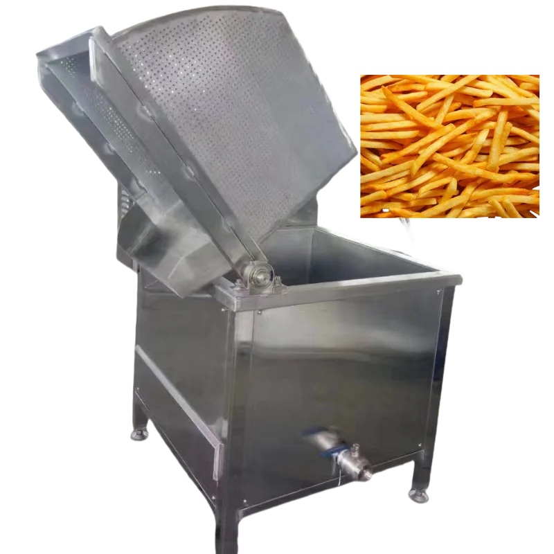 50kg/time Industrial Electrical Gas Round Pot Rectangle Pot Snack Batch Fryer Potato Chips Deep Frying Machine Batch Fryer