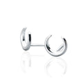 WME8084 S925 Sterling Silver Crescent Moon Stud Earrings Celestial Moon Silver Dainty Stud Earrings Simple Everyday Earrings