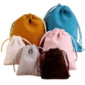 Wholesale Custom LOGO Velvet Pouch Packaging Drawstring Jewelry Velvet Bags for Gift
