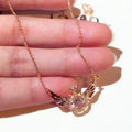 Small Ring Rhinestone Zircone Fine Jewelry Fashion Angel Wing Necklace