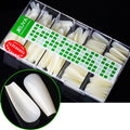 500pcs/Box Salon ABS Soft Gel Coffin False Nail Art Tips Full Cover Reusable Finger Design